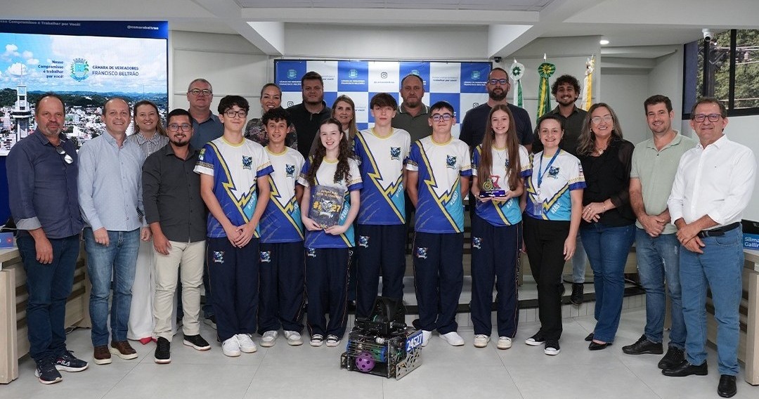 Homenagem para a equipe de robótica do SESI 